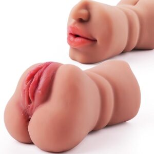 3 in 1 Pocket Pussy Male Masturbator Sex Toys for Men, Male Sex Toy
